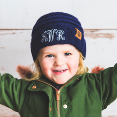 Monogrammed Personalized Kids Beanie Hats - [Awesome_Decals]