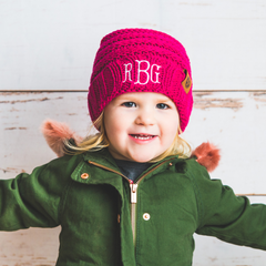 Monogrammed Personalized Kids Beanie Hats - [Awesome_Decals]