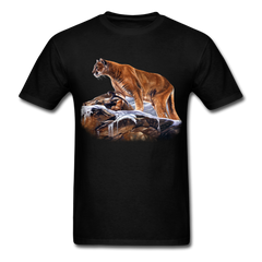 Mountain Lion Wildlife tee shirt - black