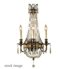 Murray Feiss Bellini Wall Light Antique Bronze Quartz Crystal WB1445OBZ/BRB