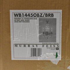 Murray Feiss Bellini Wall Light Antique Bronze Quartz Crystal WB1445OBZ/BRB