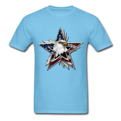 One Nation Eagle Star tee shirt - aquatic blue