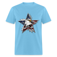One Nation Eagle Star tee shirt - aquatic blue