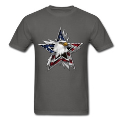 One Nation Eagle Star tee shirt - charcoal