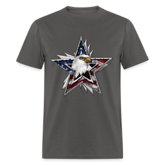 One Nation Eagle Star tee shirt - charcoal