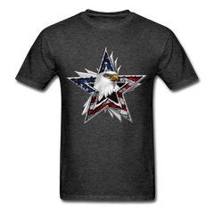 One Nation Eagle Star tee shirt - heather black