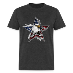 One Nation Eagle Star tee shirt - heather black