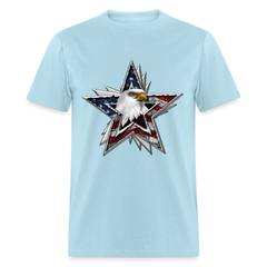 One Nation Eagle Star tee shirt - powder blue