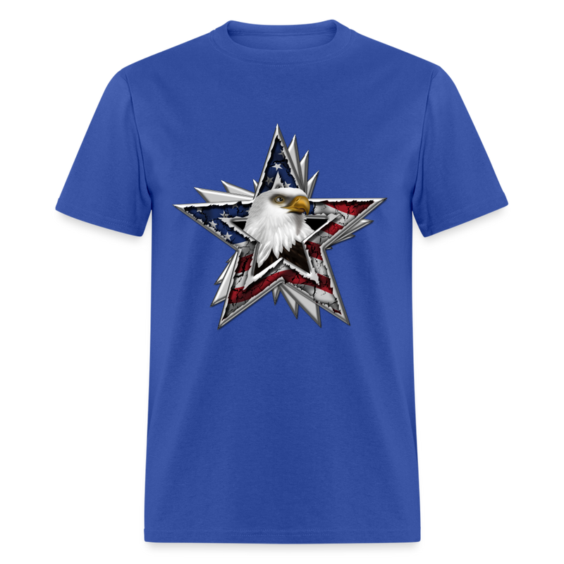 One Nation Eagle Star tee shirt - royal blue