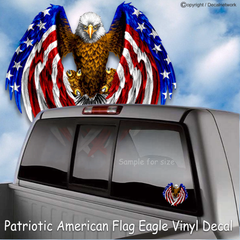 patriotic eagle flag decal