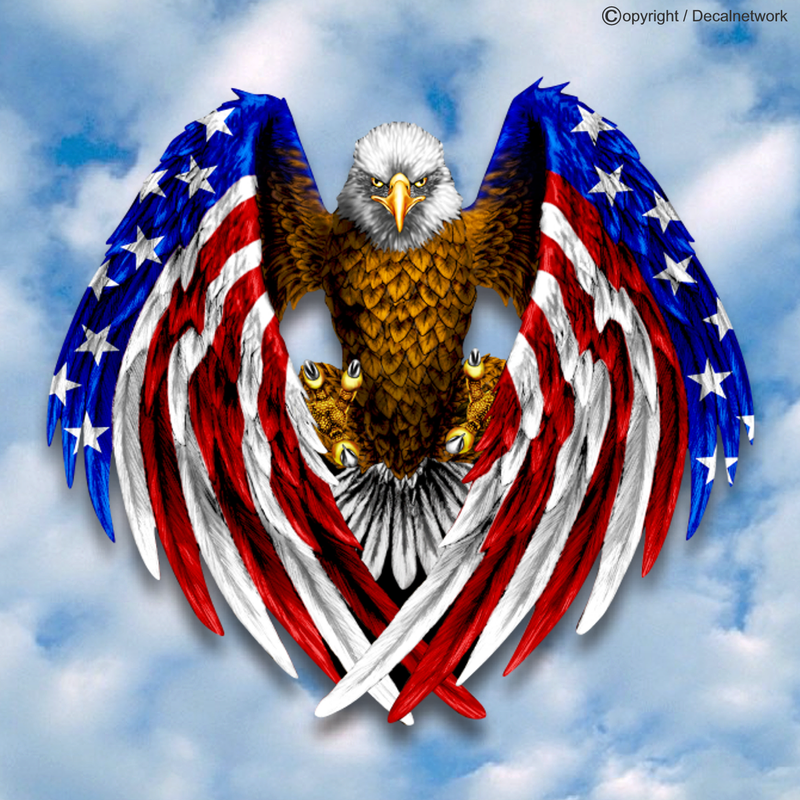American flag eagle decal sticker