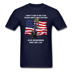 Patriotic USA theme Thank a Soldier tee tee shirt design - navy