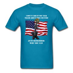 Patriotic USA theme Thank a Soldier tee tee shirt design - turquoise