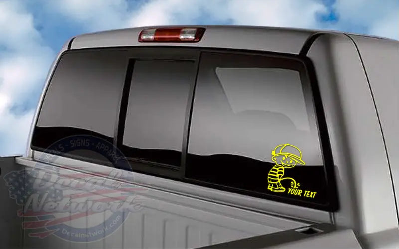 pee boy custom text vinyl decal sticker