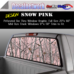 pink snow camo window graphic
