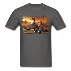Pintail Ducks Waterfowl wildlife tee shirt - charcoal