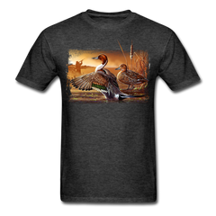 Pintail Ducks Waterfowl wildlife tee shirt - heather black