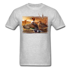 Pintail Ducks Waterfowl wildlife tee shirt - heather gray