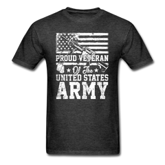 Proud Veteran of the UNITED STATES ARMY tee shirt - heather black