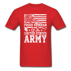 Proud Veteran of the UNITED STATES ARMY tee shirt - red