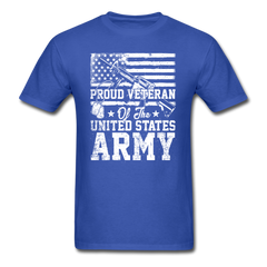 Proud Veteran of the UNITED STATES ARMY tee shirt - royal blue