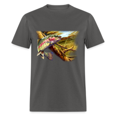 Rainbow Trout swimming - charcoal