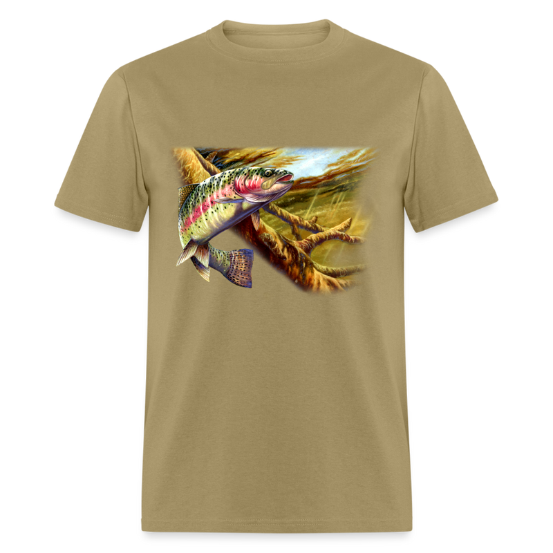 Rainbow Trout swimming - khaki