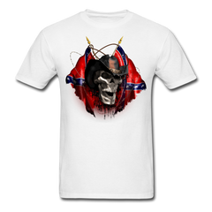 Rebel Cowboy Skull tee shirt - white