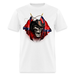 Rebel Cowboy Skull tee shirt - white