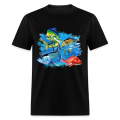 Saltwater Slam Fishing tee shirt - black