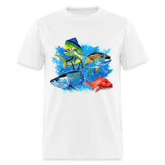 Saltwater Slam Fishing tee shirt - white