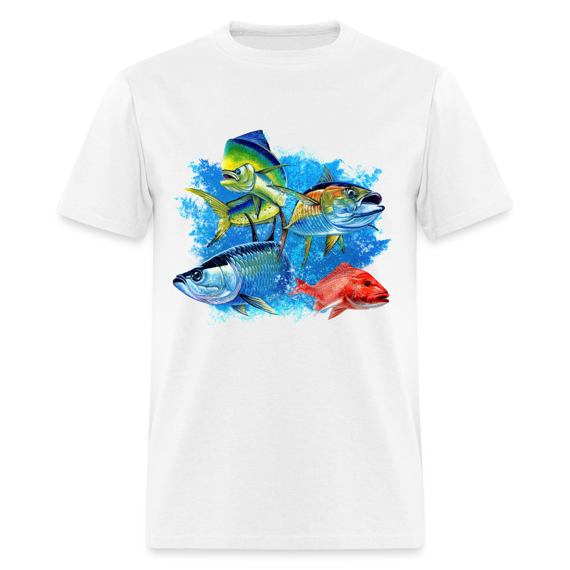 Saltwater Slam Fishing tee shirt - white