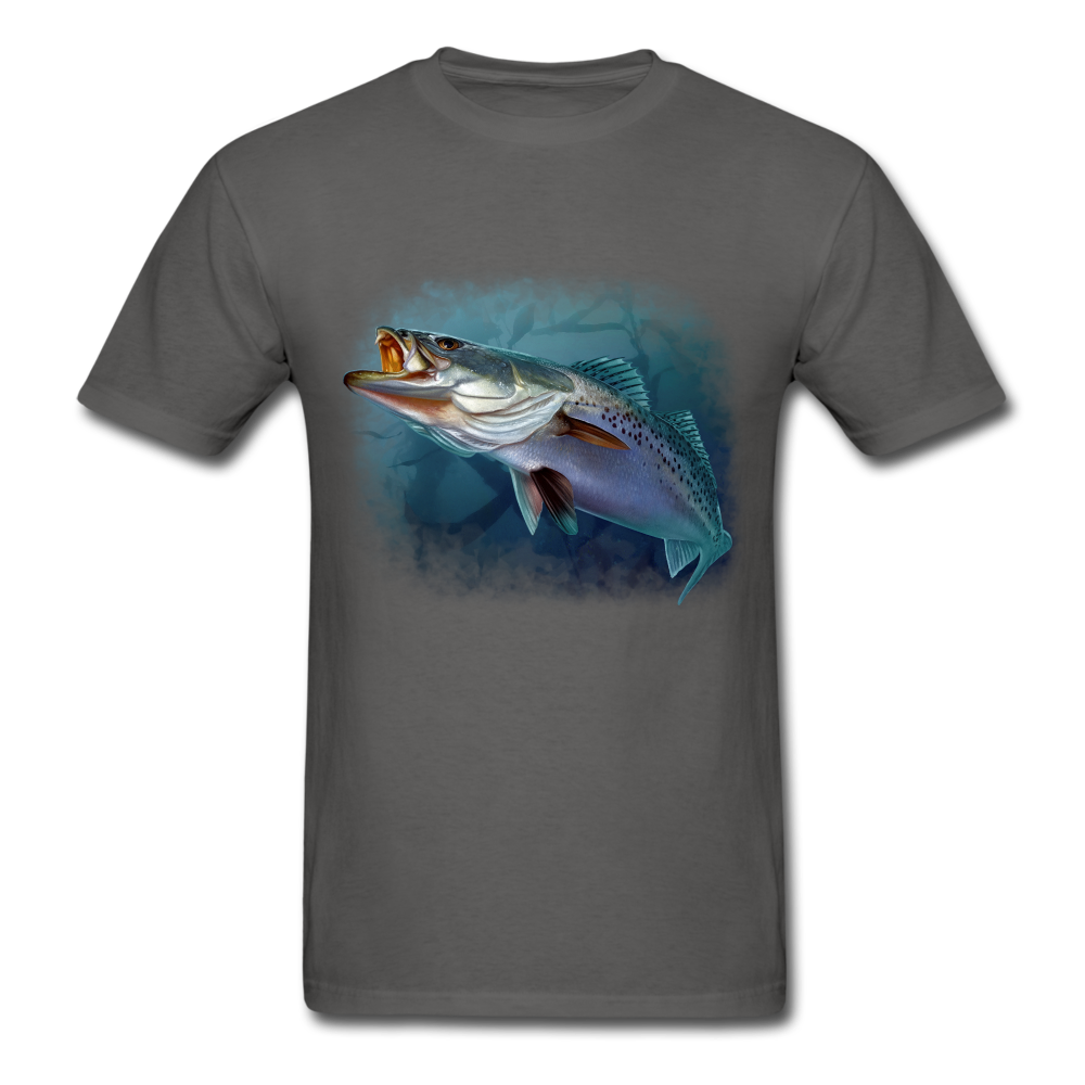 Speckled Sea Trout tee shirt - charcoal