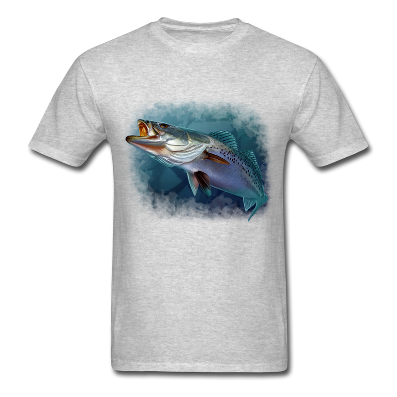 Speckled Sea Trout tee shirt - heather gray