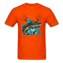 Sturgeon Spear Fishing tee shirt - orange