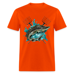 Sturgeon Spear Fishing tee shirt - orange