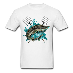 Sturgeon Spear Fishing tee shirt - white