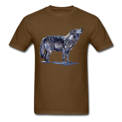 The Lone Wolf Wildlife tee shirt - brown