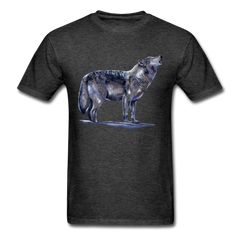 The Lone Wolf Wildlife tee shirt - heather black