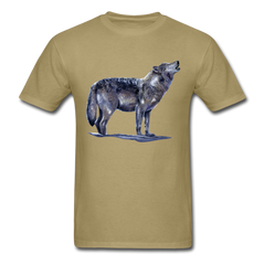 The Lone Wolf Wildlife tee shirt - khaki