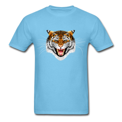 Tiger Face tee shirt - aquatic blue