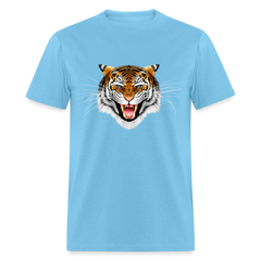 Tiger Face tee shirt - aquatic blue