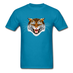 Tiger Face tee shirt - turquoise