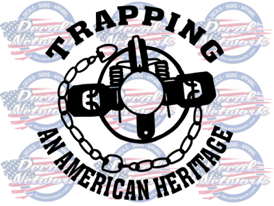 trapping an american heritage decal sticker