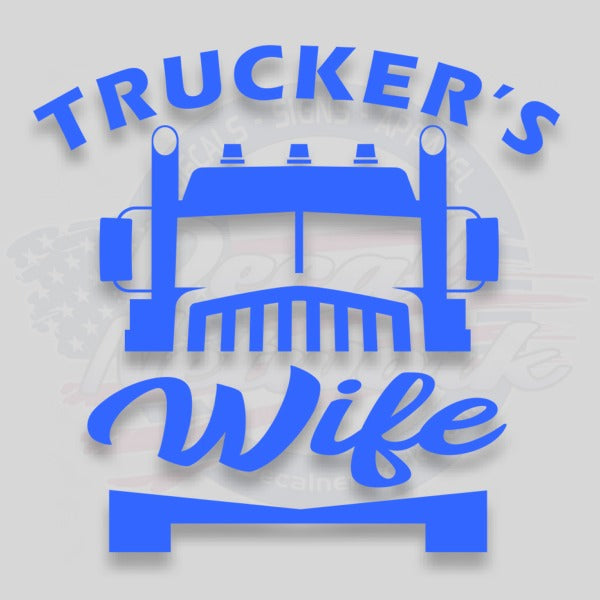 Truckers Wife vinyl window decal sticker