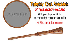 Custom Turkey Call Decals