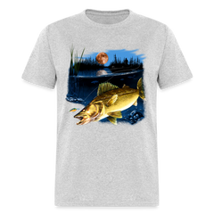 Walleye Moonlight tee shirt - heather gray