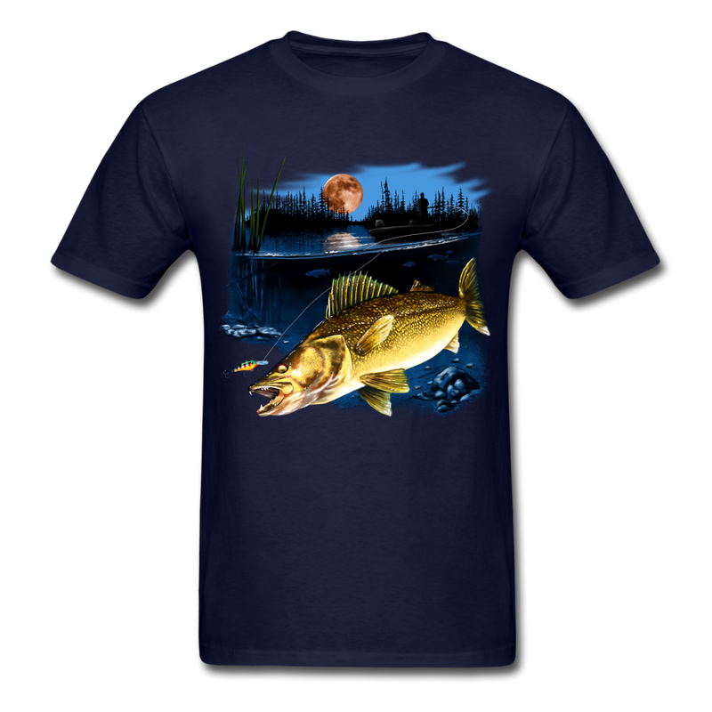 Walleye Moonlight tee shirt - navy