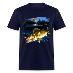 Walleye Moonlight tee shirt - navy