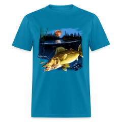 Walleye Moonlight tee shirt - turquoise
